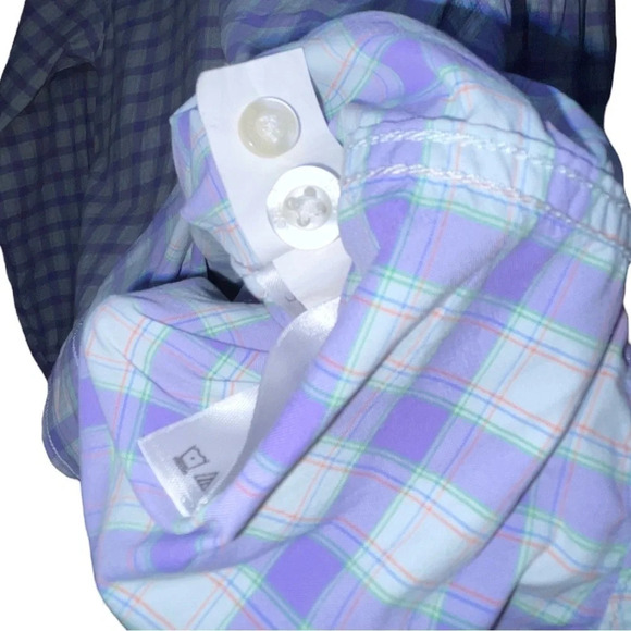 Vineyard Vines Performance Classic Fit Murray Shirt Size XS Light Purple Plaid - Picture 6 of 8
